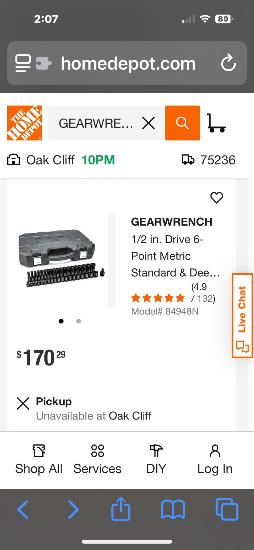 GEARWRENCH 1/2 in. Drive 6-Point Metric Standard & Deep Impact Socket Set (39-Piece)