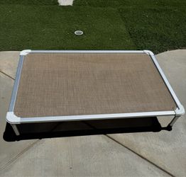 Veehoo Chew-Proof Silver Aluminum Frame Elevated Dog Bed,X-Large