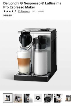 De'Longhi Nespresso Lattissima Pro Espresso Maker Like New