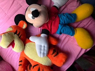 Mickey Mouse and Tigger plush
