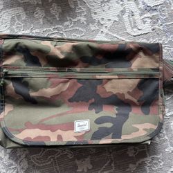 Herschel Green Camo Messenger Bag