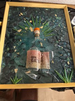 Don Gato Tequila Resin Mosaic Wall Art