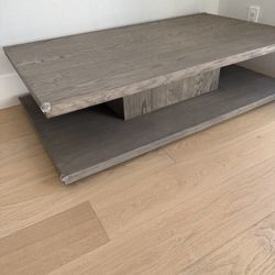 Restoration Hardware Grey Oak Coffee Table