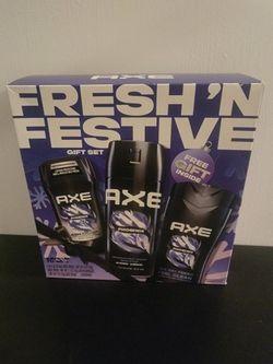 AXE Fresh ‘N Festive Phoenix Holiday Gift Set Mint & Rosemary Body Wash, Deodorant Spray & Antiperspirant Stick