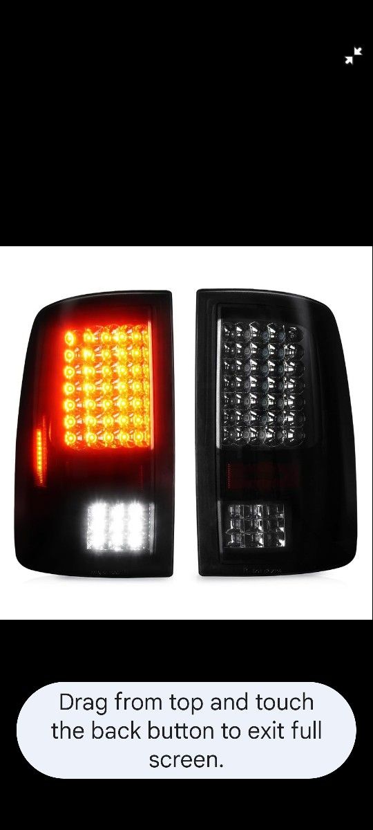 EC0062: Tresound LED Tail Light for Dodge Ram 1-2010 Ram 2500 & 3 Ram 1500 & 2500 & 3-2018 Ram 1500 Classic 2019 Rear Tailligh
