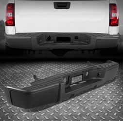 LA Zona Auto Parts 2007 to 2013 Chevy Silverado Sierra 1500 Rear Bumper Defensa Tracera No Parking Sensors