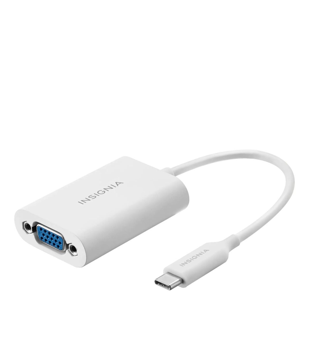 Insignia- USB-C-to-VGA Adapter - White
