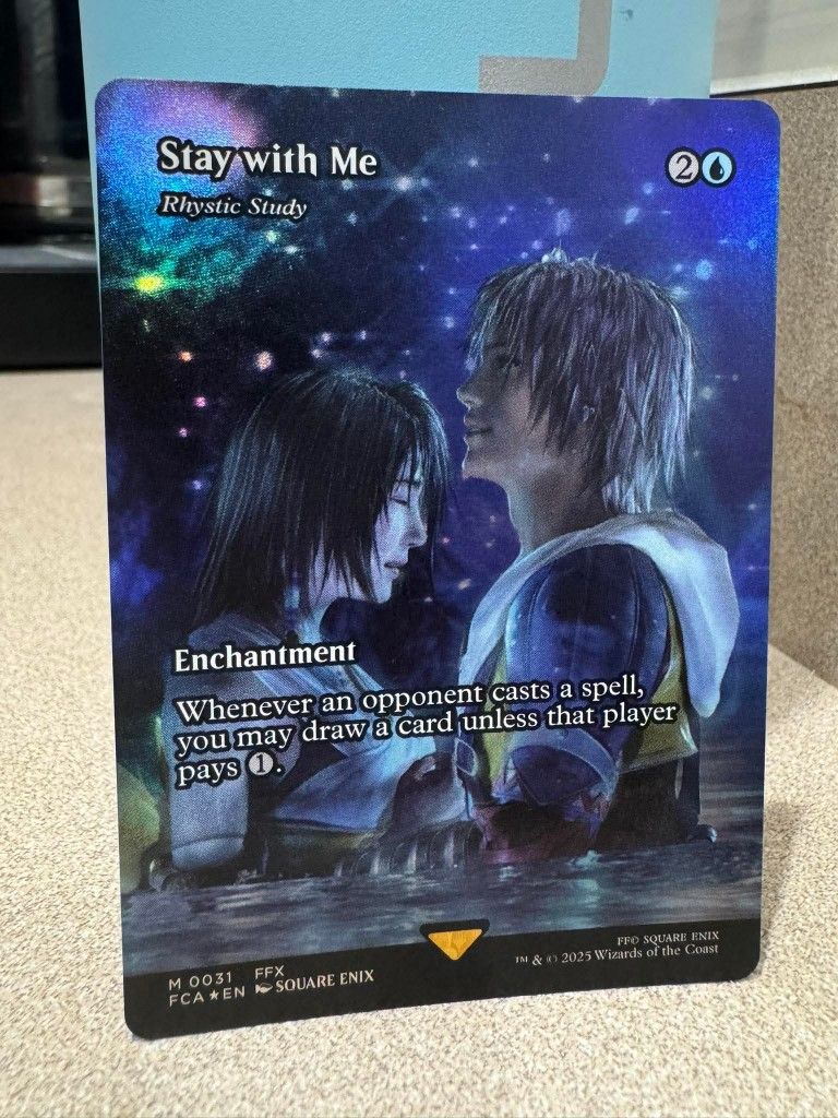 "Stay With Me" Foiled Rhystic Study Mtg