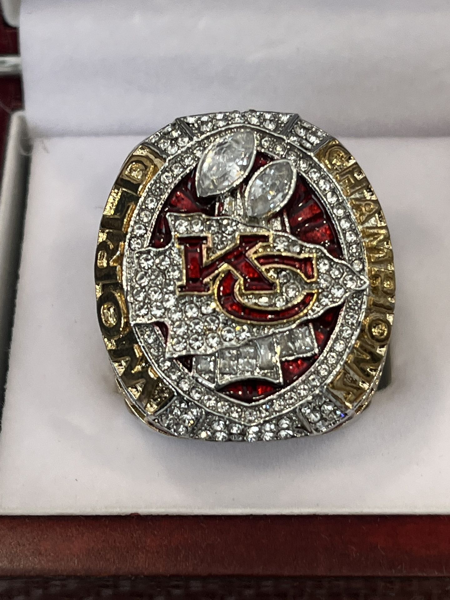 Kansas city Chiefs 2019 Mahomes replica Championship superbowl Ring paperweight collectible