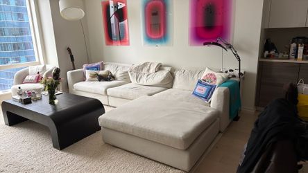Sectional couch rove concepts with free pillows