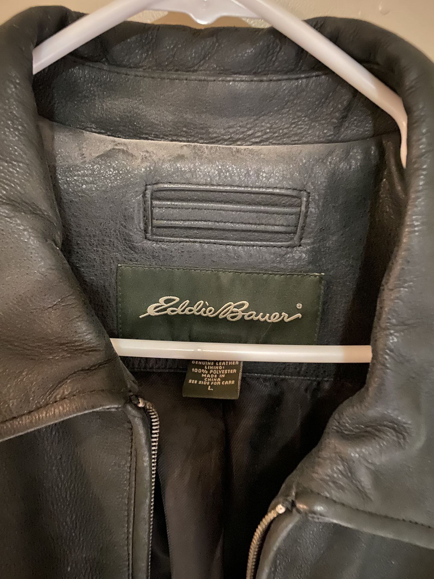 Eddie Bauer Mens Leather Jacket (L)