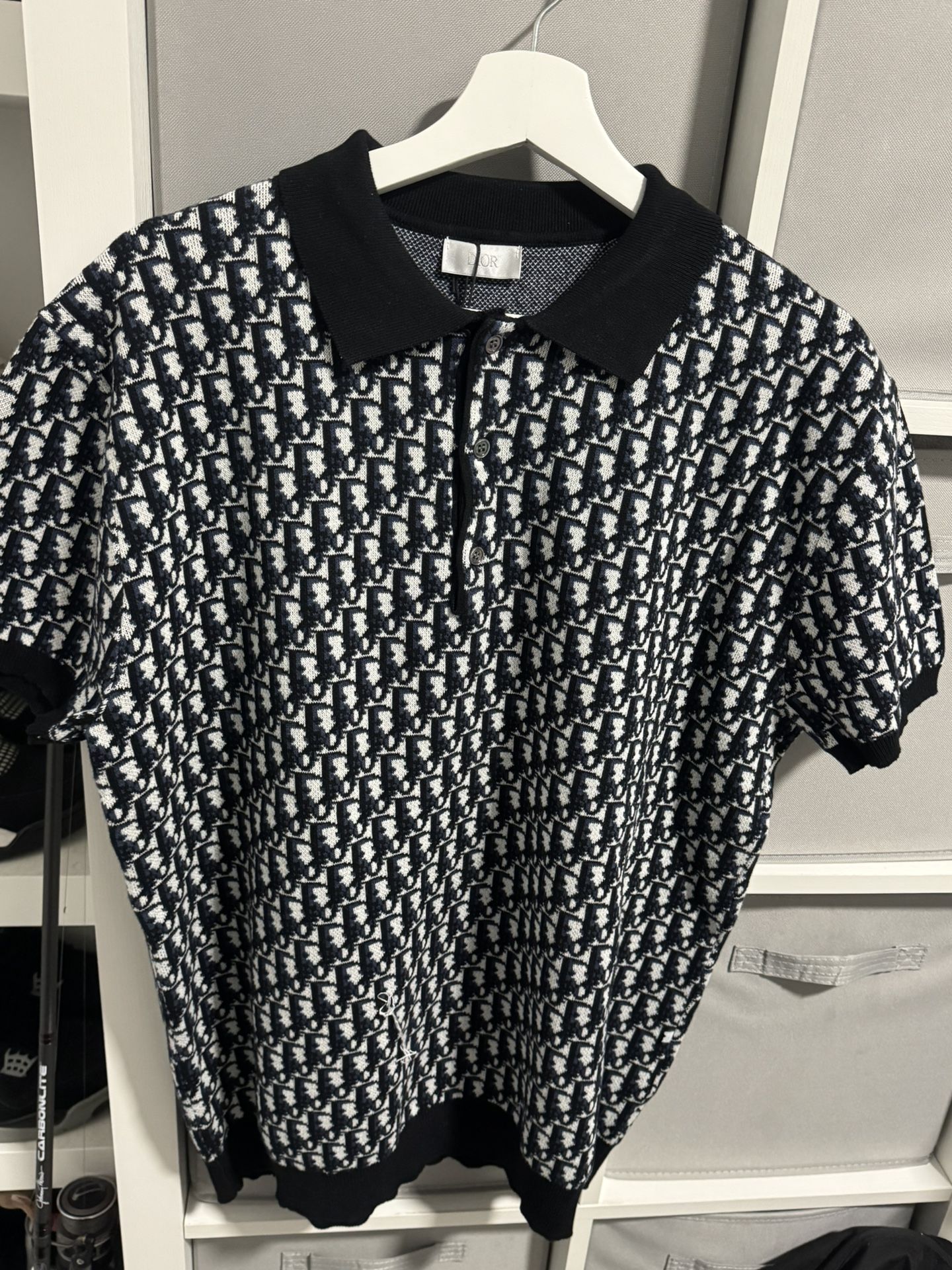 Dior Oblique Knit Polo Shirt