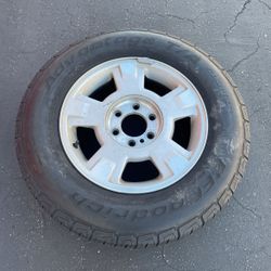 1 - 255/65r17 6x135 6x5.31 F150 Stock Rims Wheels Good Tires 80% Treads!