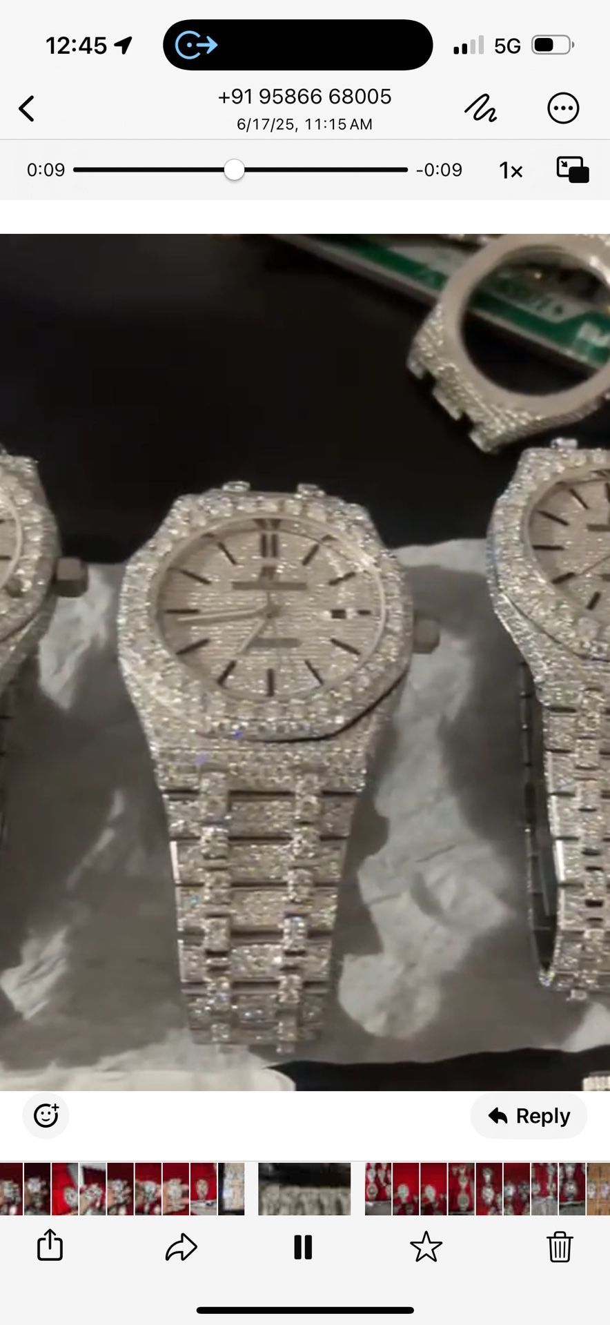 Luxury Iced Moissanite Watch