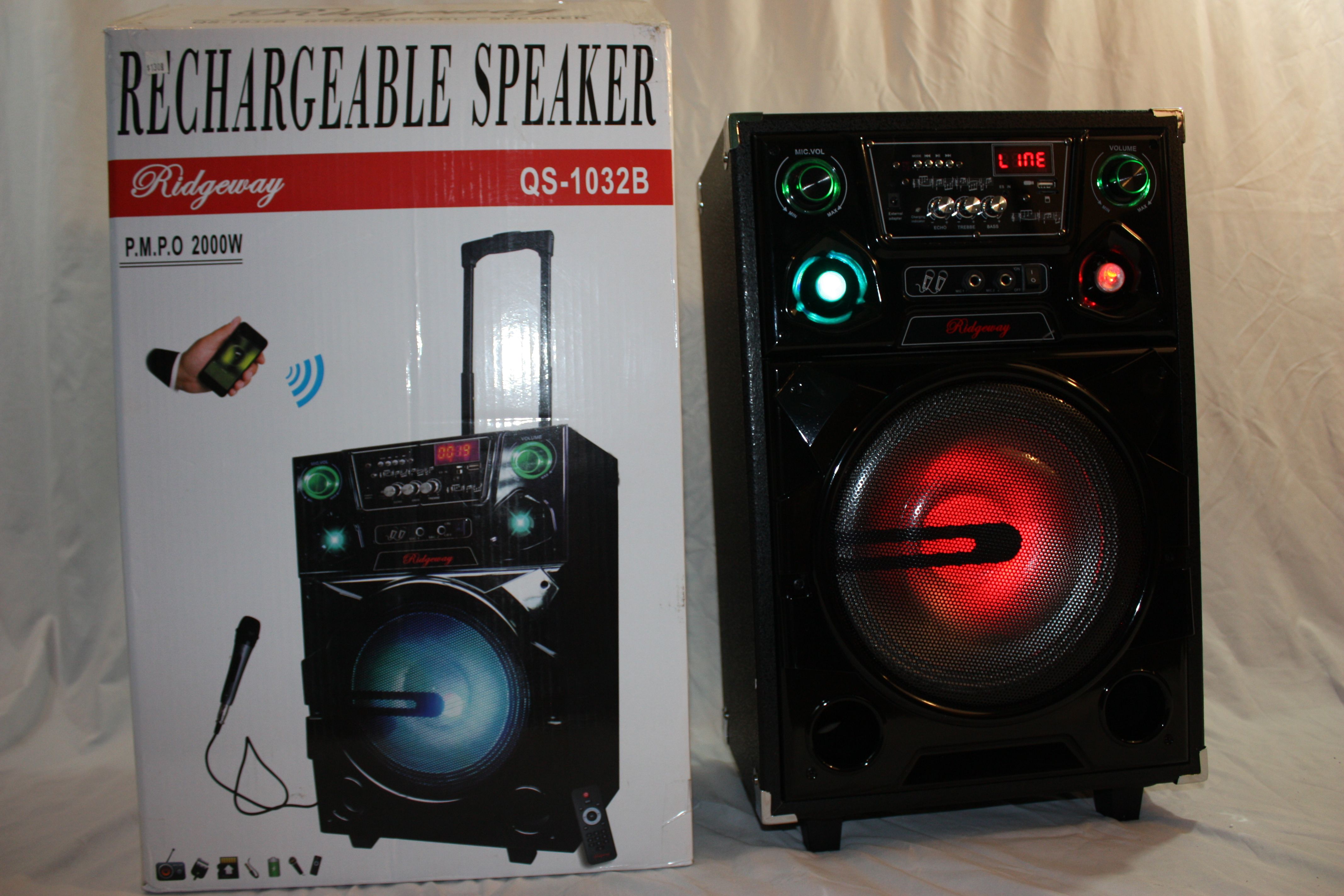 Bluetooth speaker SD card,slot USB port,FM radio,microphone included for karaoke(bosina)