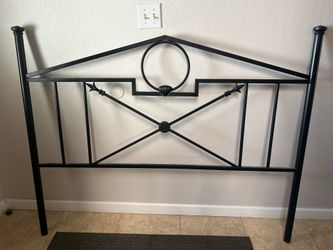 Metal Headboard for Queen size bed black