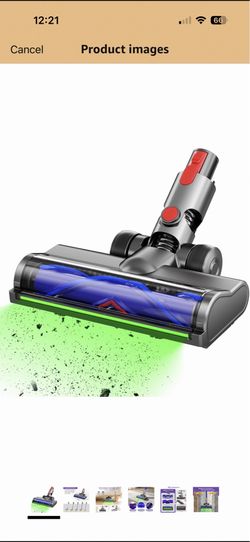 V8 Vacuum Attachments Head with Dust Display LED Lamp Compatible with Dyson V7 V8 V10 V11 V15 Cordless Vacuum Cleaners, Upgrade Anti-Tangle Quick Rele