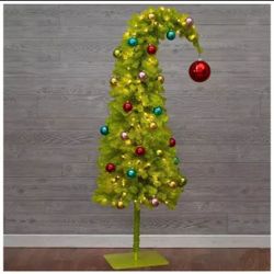 5 FOOT LED Bright Green THE GRINCH Whimsical Tree BRAND NEW IN BOX IN STOCK 2024