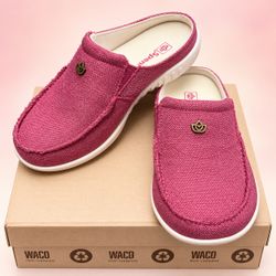 Waco Shoe Company Canvas Slip-On Mules