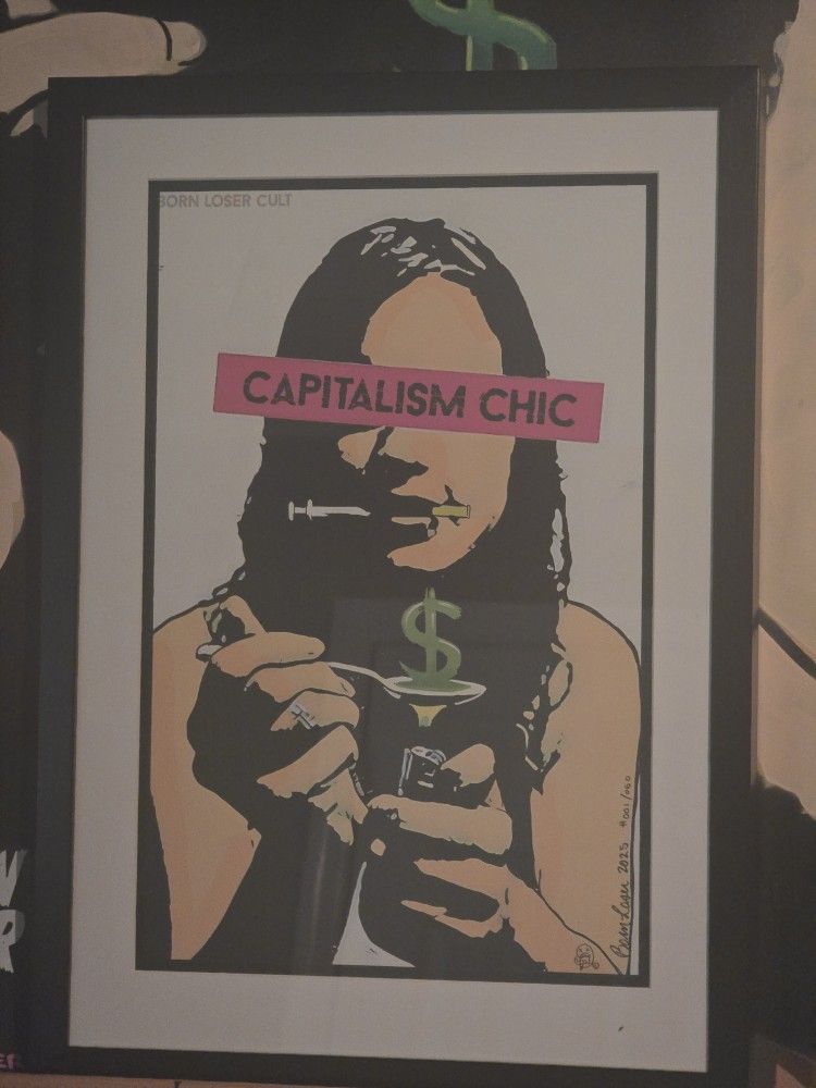 Born Loser Signed Limited Edition Artist Print #1 Of 50 Professionally Framed, Numbered And Signed. Last One Available. Graffiti Street Art La Obey