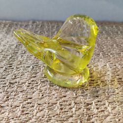 Yellow Bird Glass Paperweight/Figurine 

