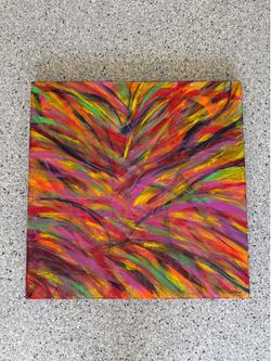 Abstract signed canvas