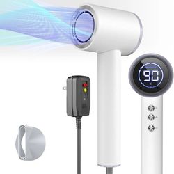 Professional Hair Dryer Blow Dryer, 1600W Ionic Hair Dryer with LED Display