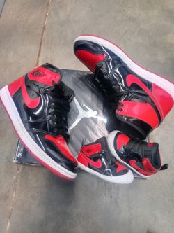 OG Air Jordan Retro 1 Patent Leather"Bred" Size 9.5