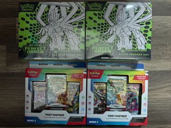 Pokémon center ETB + first partner boxes
