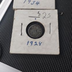 1928 10 Centavos Plata Silver 