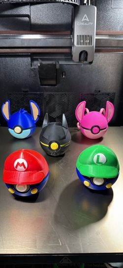 Custom 3D Printed Poke/Character Balls