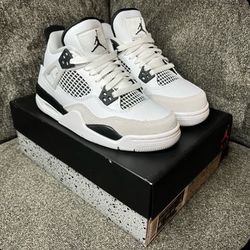  Air Jordan 4 Retro White/Black/Grey