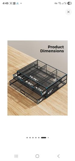 HUANUO Mesh Monitor Stand Dual Tier Storage Drawer