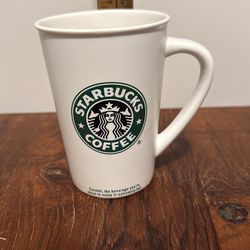 STARBUCKS 2007 Classic White 12 Ounce Mermaid Mug Check the Box