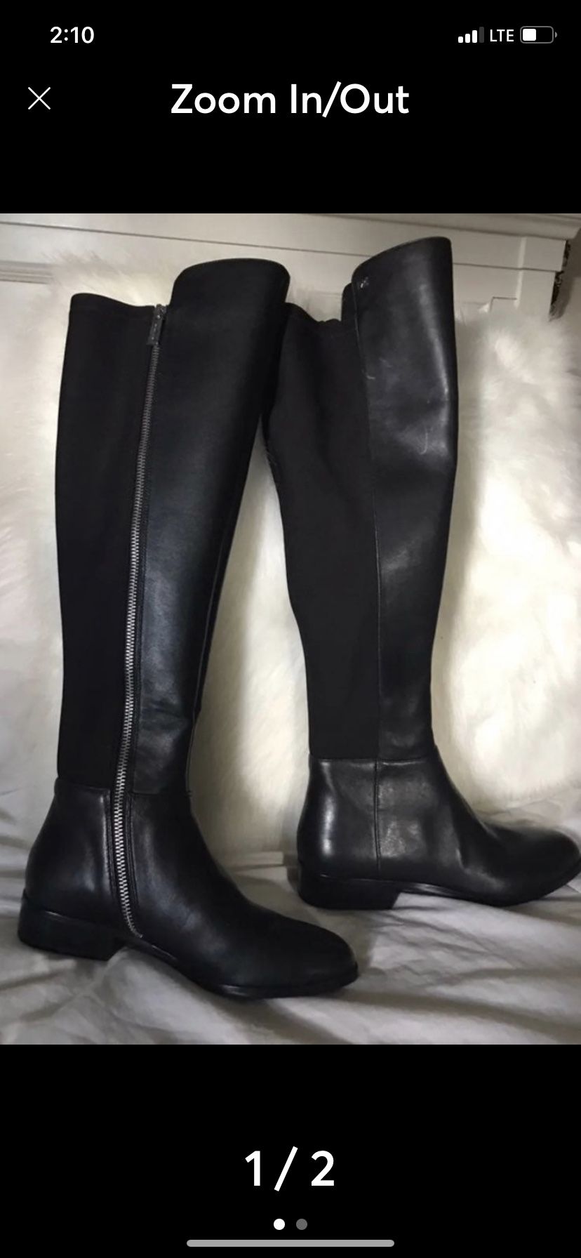 Michael Kors Tall Black Boots Size 5M