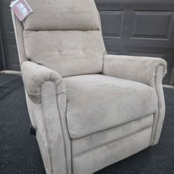 Cream Micro Suede Rocker Recliner Chair