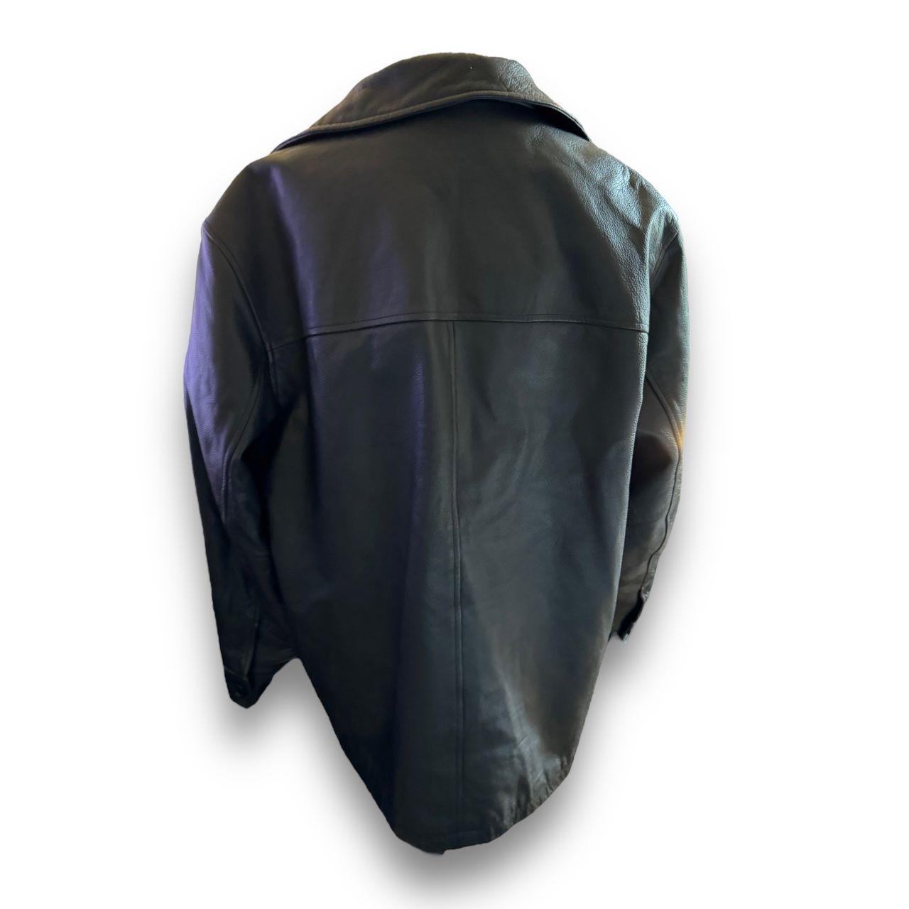 Gap Vintage 1990s y2k Leather Jacket Black M Quilted COAT Style