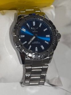 Invicta Blue Dial Stainless Steel Watch