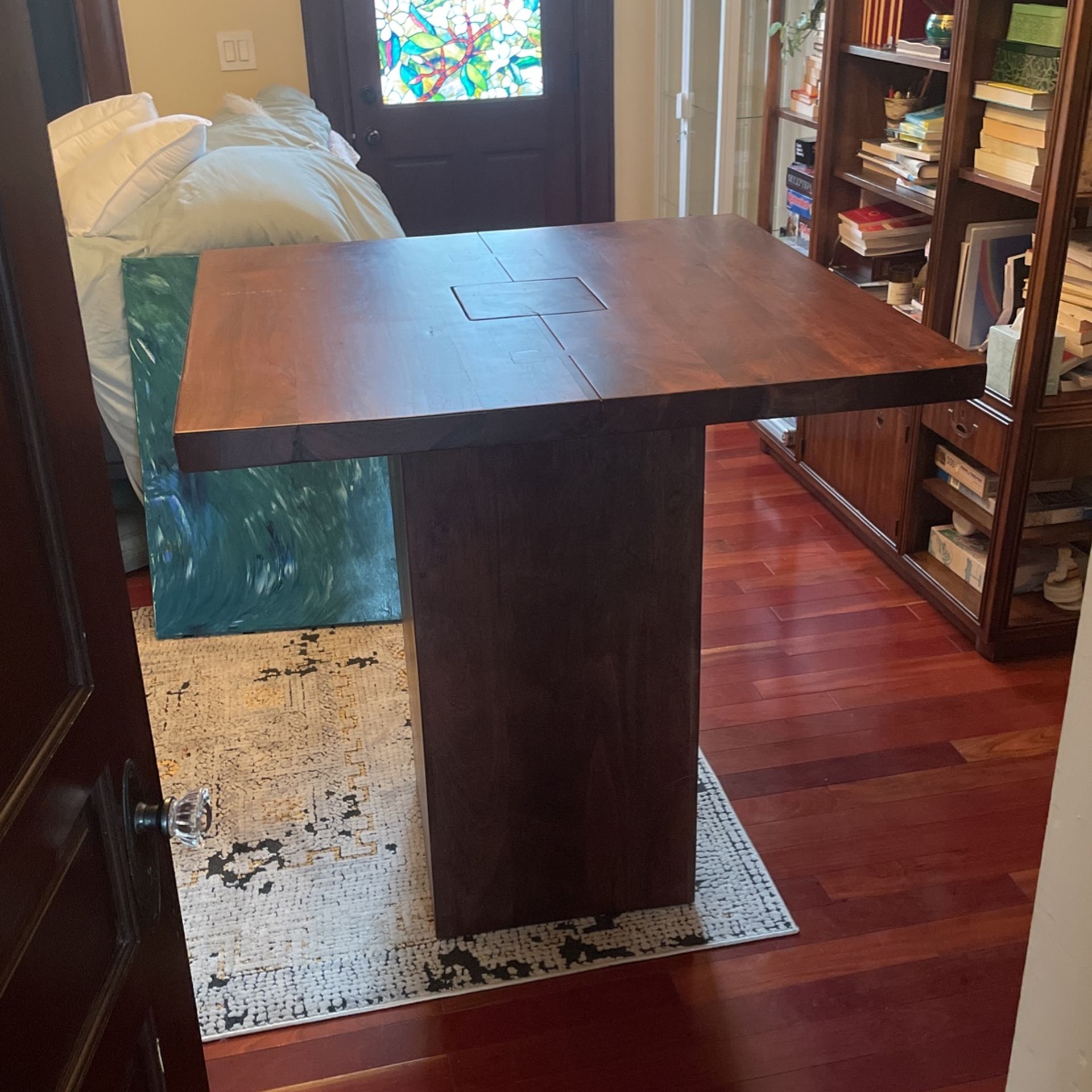 Designer High-Top Wood Table