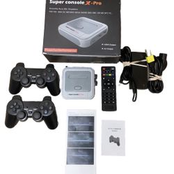 Kinhank Super Console X Pro Gaming Emulator Kit W Controllers, Remote & Cords