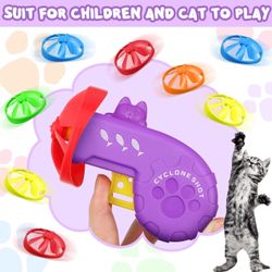 Interactive Cat Fetch Tracking Toys With 5 Colors Flying Propellers, Purple