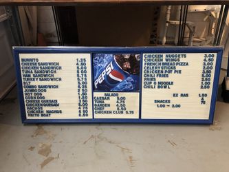 Pepsi-cola menu board for Sale in San Diego, CA - OfferUp
