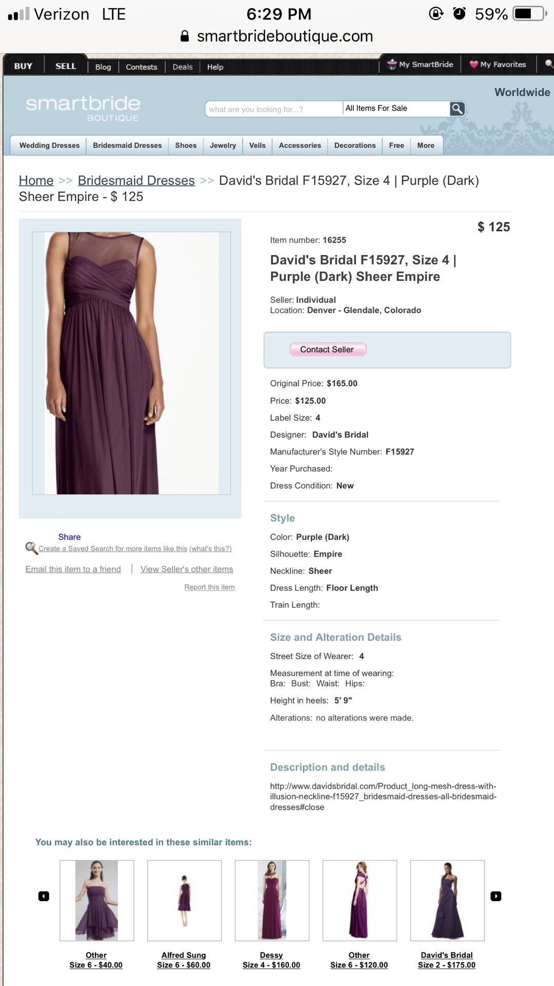 Plum Bridesmaid Dress from Davids Bridal Plum Bridesmaid Dress from Davids Bridal