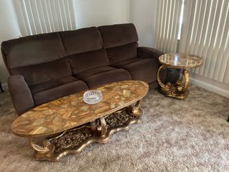 Coffee table and side table antique