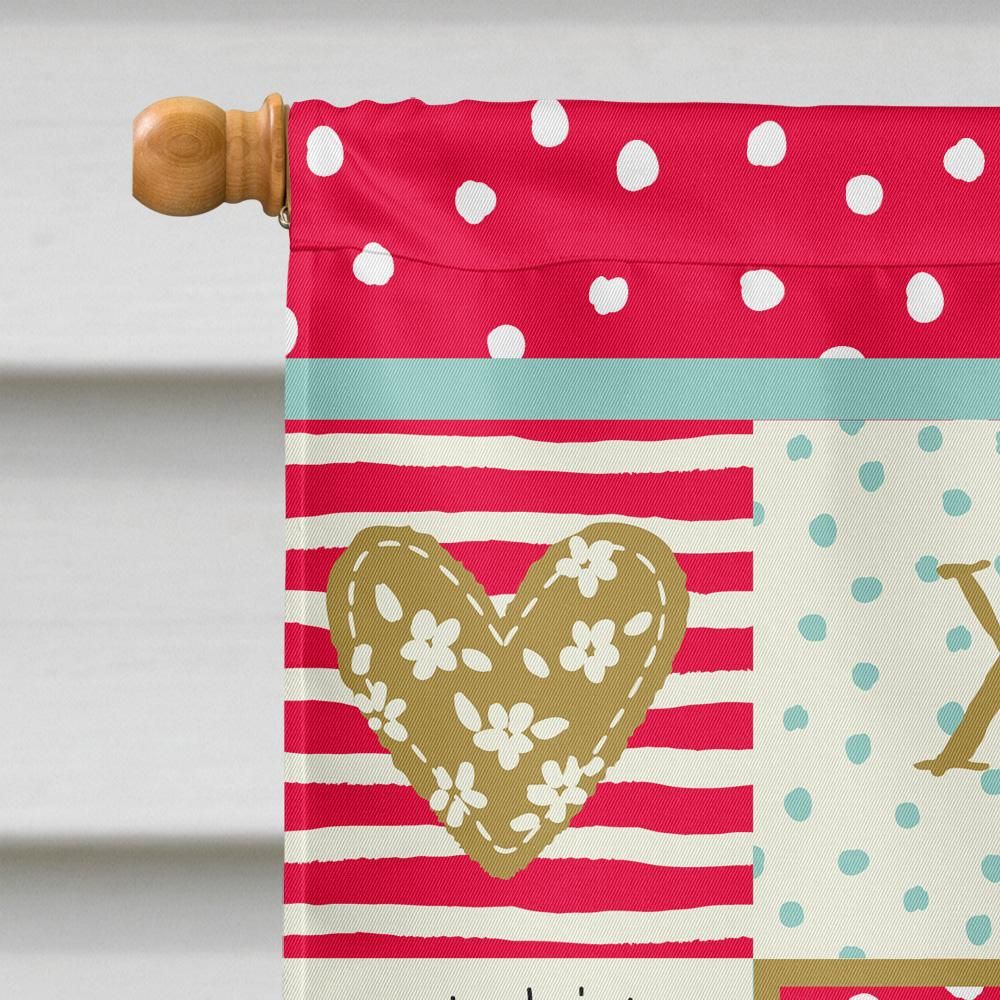 Caroline's Treasures CK5349CHF Emu Love Flag Canvas House Size, Large, multicolor