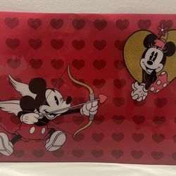 Disney Mickey & Minnie Cupid Valentine Placemats Set of 4 (Red Heart Design)