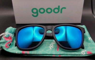 BRAND NEW - Goodr Sunglasses with Blue Mirror Lenses