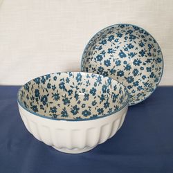New Blue and White Ceramic Bowls