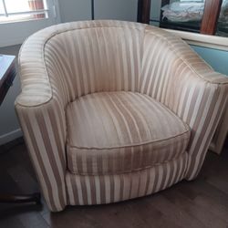 Rotating Upholstered Armchairs (4 Total)