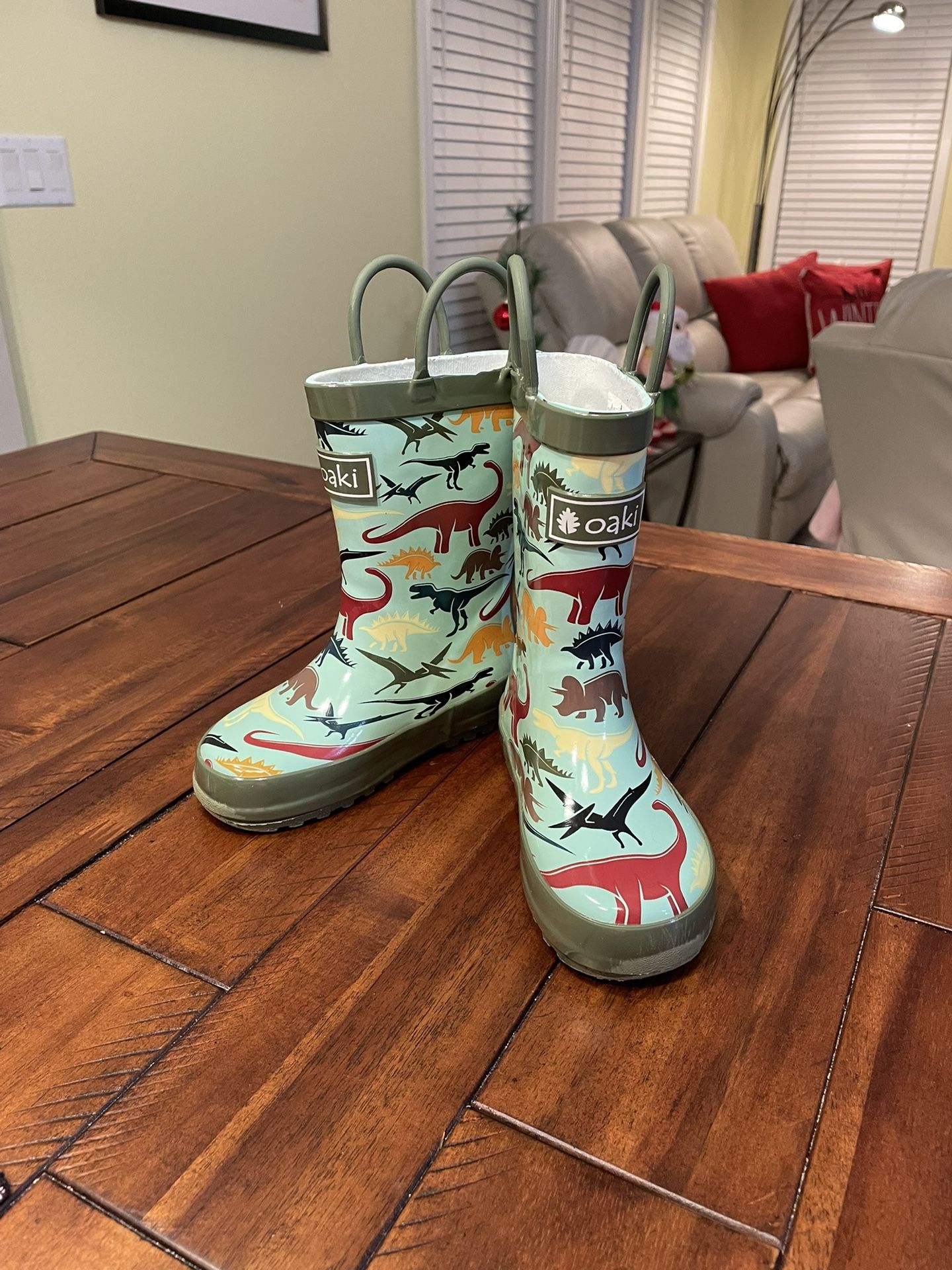 OAKI Loop Handle Rubberized Boots - Kids Size 7
